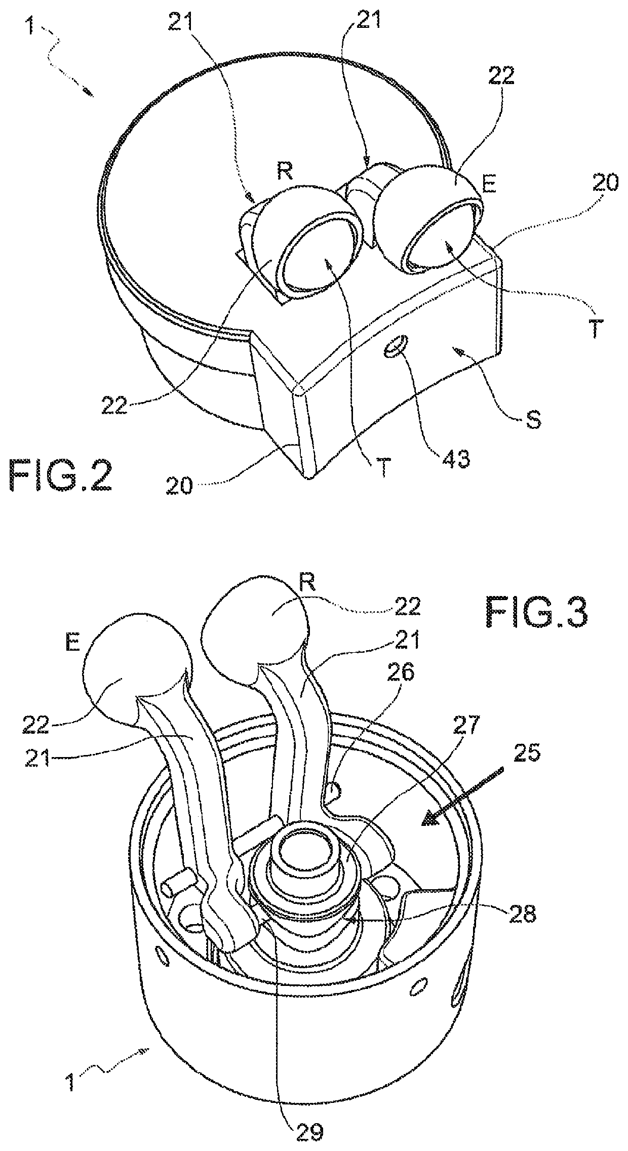 Massage device with massage head equipped with tapping finger
