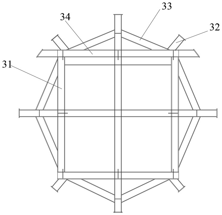 An expansion excavation structure and construction method for shield tunnel foundation