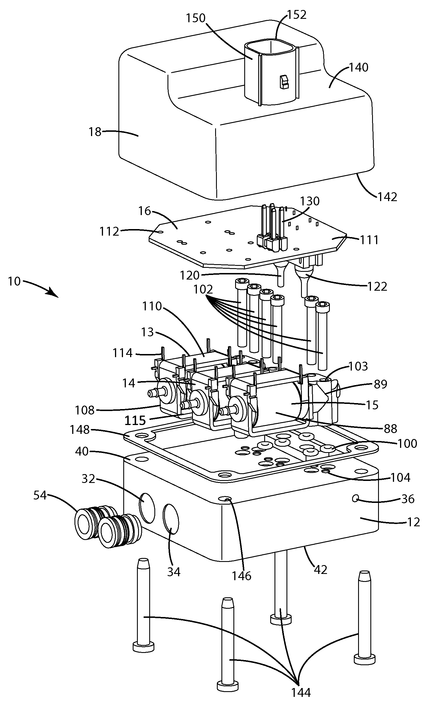Integrated manifold system for controlling an air suspension