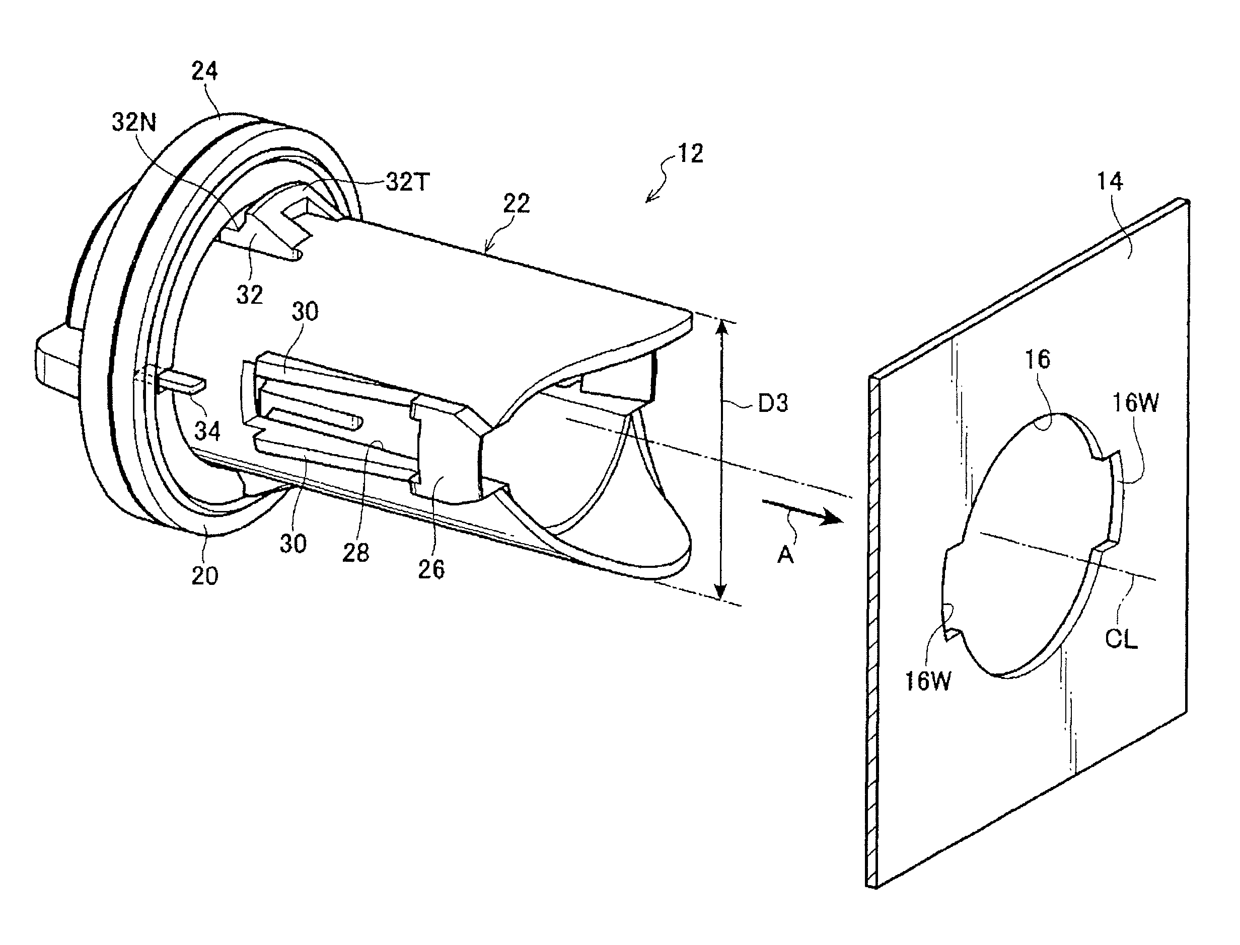 Retainer structure