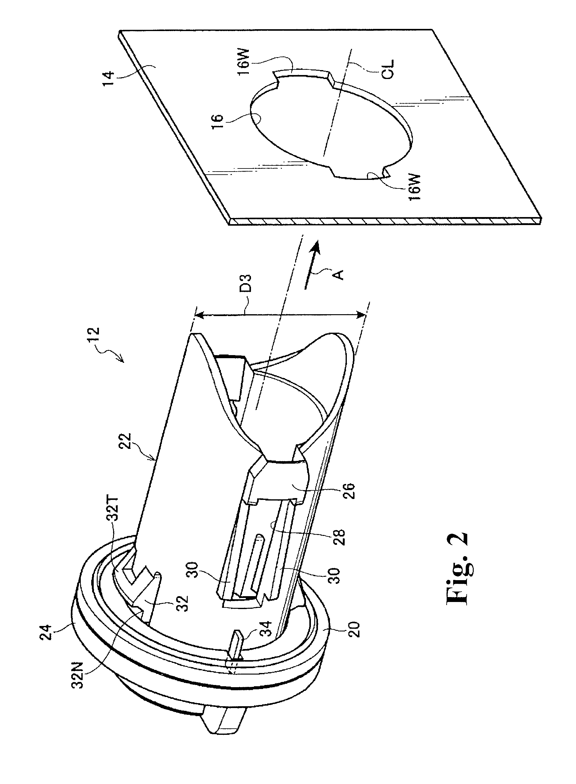 Retainer structure