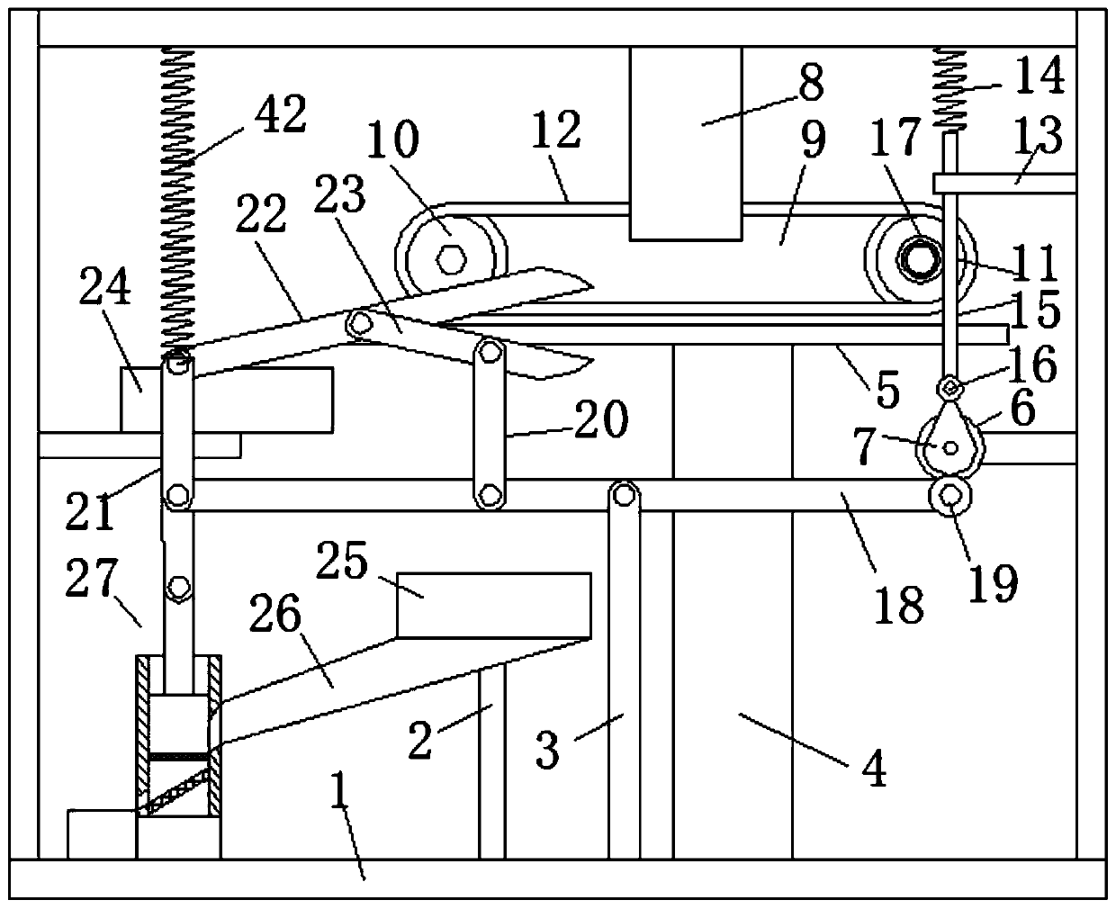 Thorn removing equipment for pandanus tectorius leaves and using method of thorn removing equipment