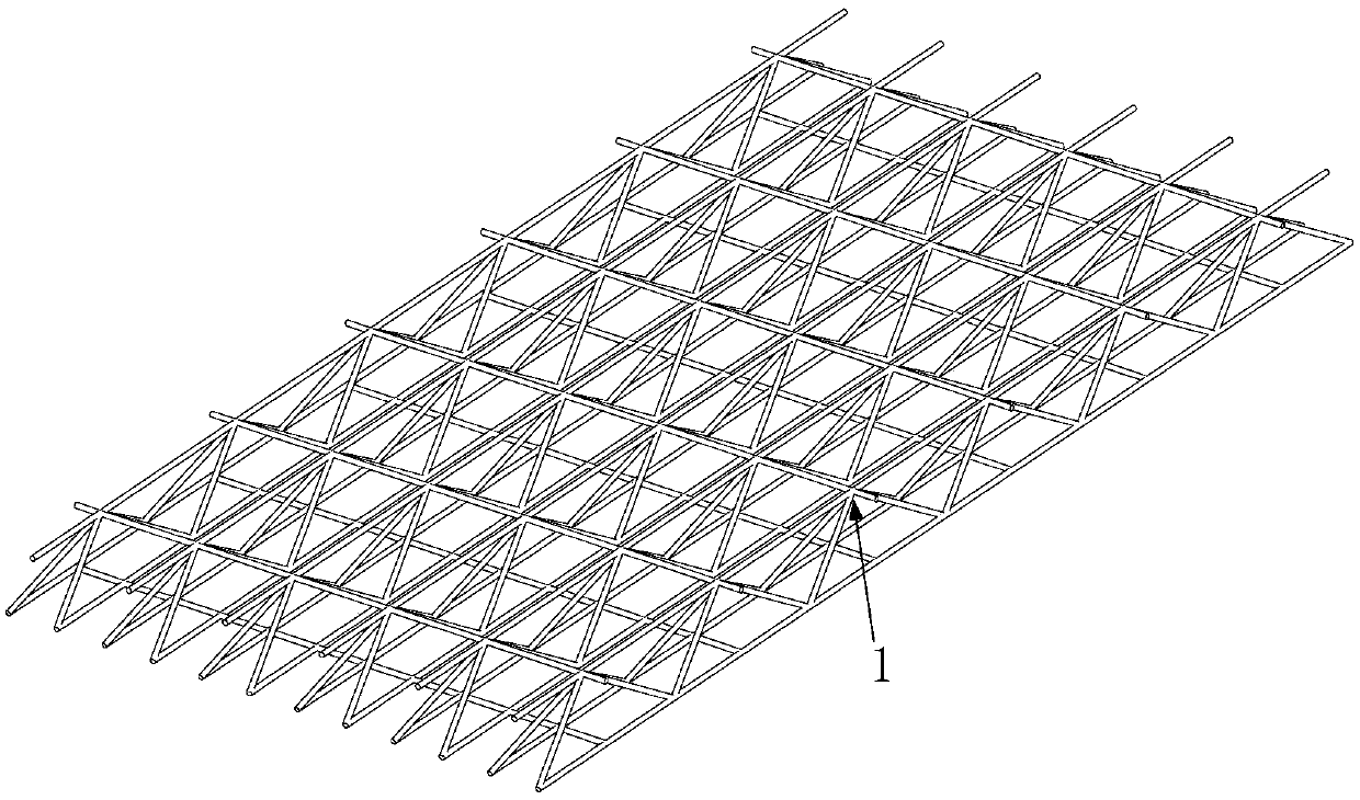 Cast-in-situ concrete hidden beam floor with separated pipelines and construction method of floor