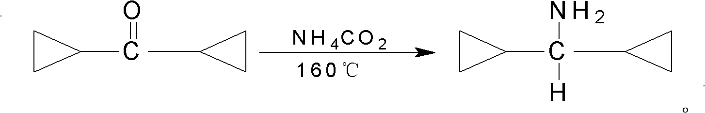 Preparation method of medicine intermediate di-cyclopropyl methylamine