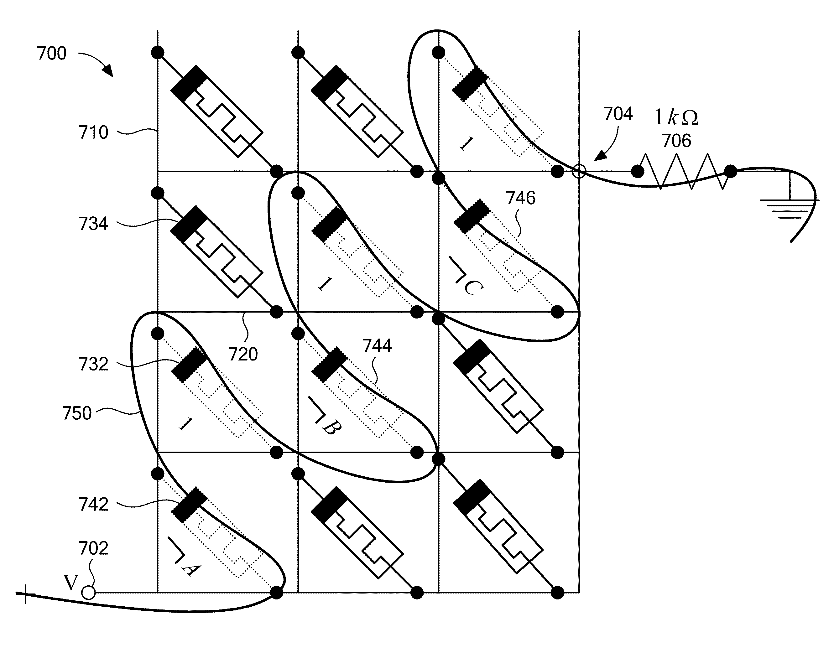 Computation of boolean formulas using sneak paths in crossbar computing