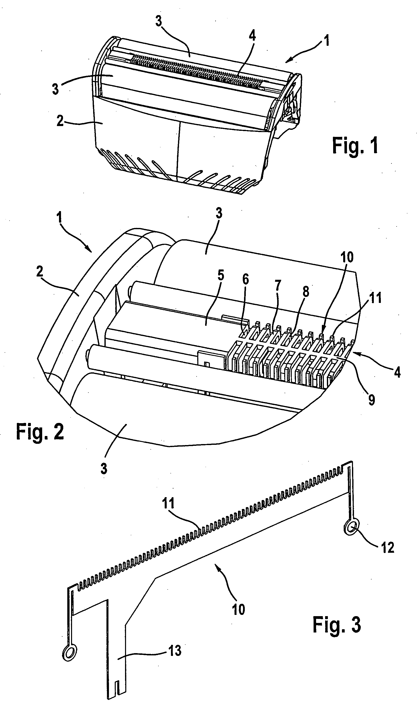 Shear system for an electric hair removing apparatus
