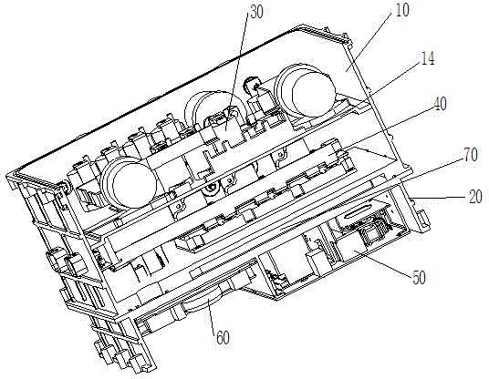 Arrangement structure of integrated water-cooled motor controller of electric vehicle