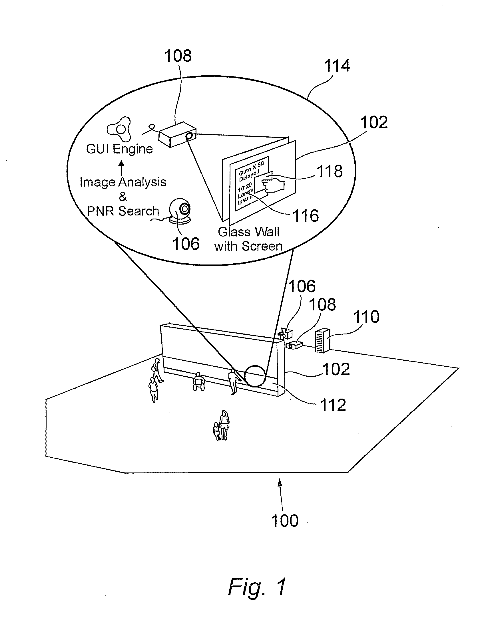 Personal information display system and associated method