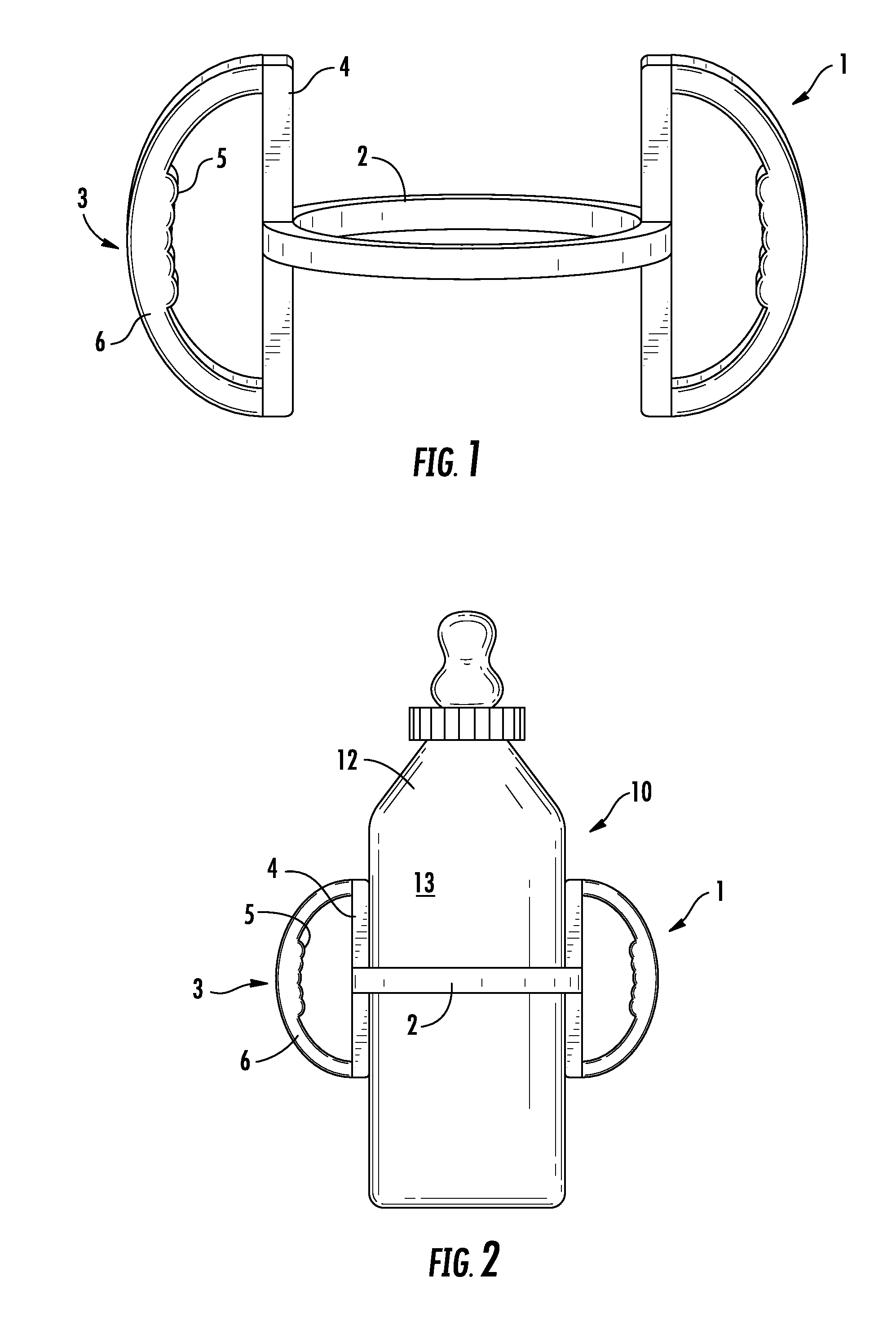 Device for attaching to a baby bottle for holding the bottle
