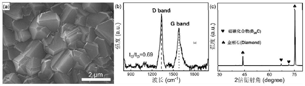 Self-supporting boron-doped diamond electrochemical sensor and preparation method