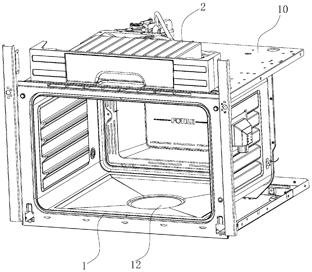 Steam low-displacement steam box