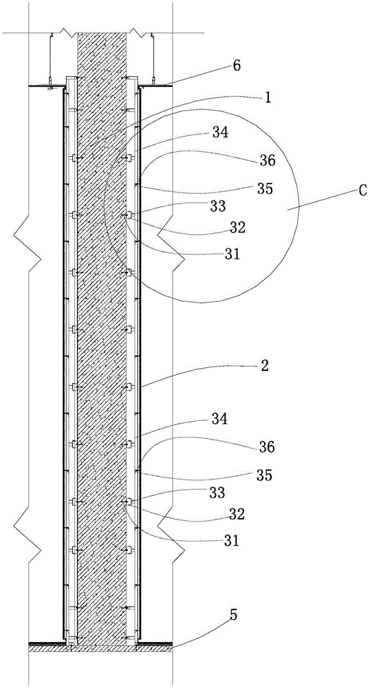 Dry-hanging arc-shaped stone plate decoration square column with hidden lamps and construction method thereof