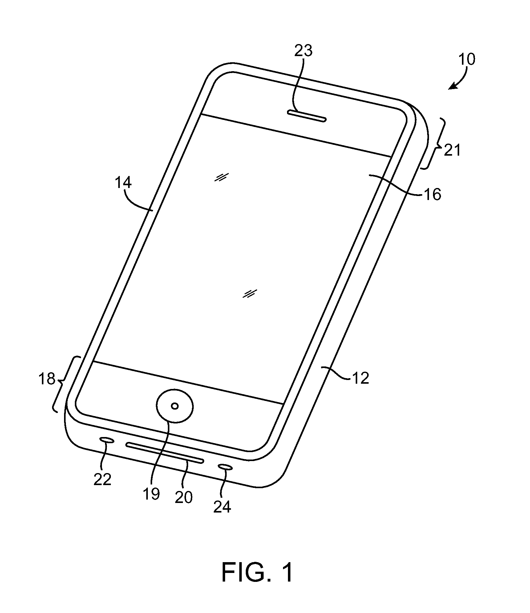 Portable electronic device with two-piece housing