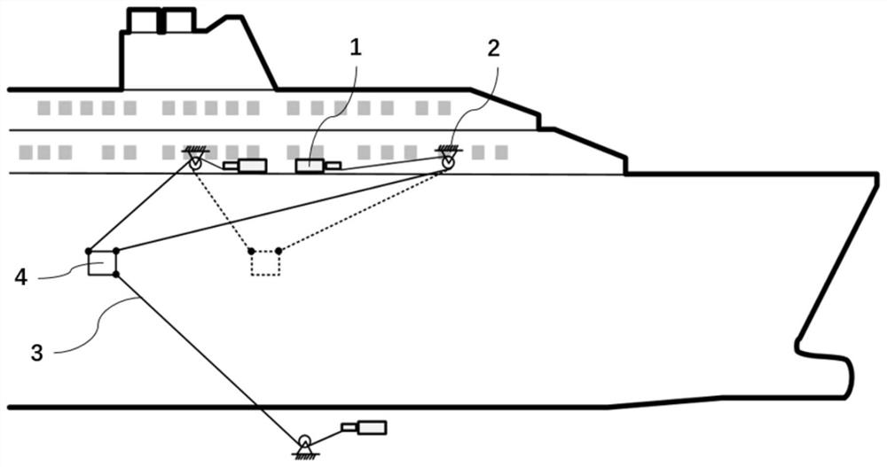 A trajectory planning method for over-span spraying of a cable-parallel robot for ships