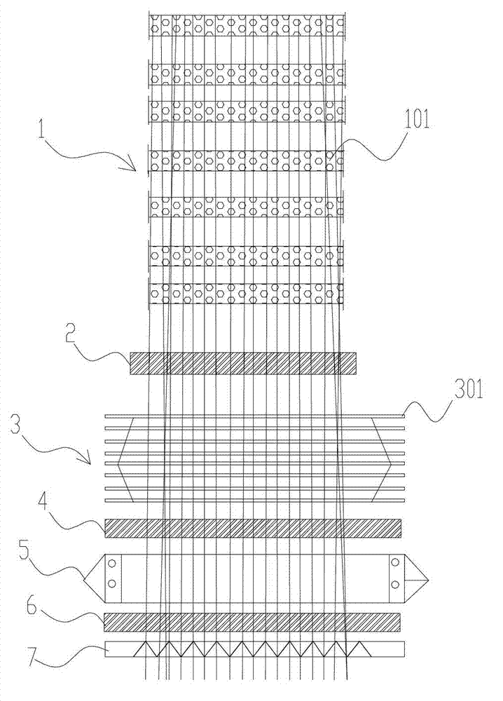 Sizing machine with automatic pattern arranging function and automatic pattern arranging method implemented by sizing machine