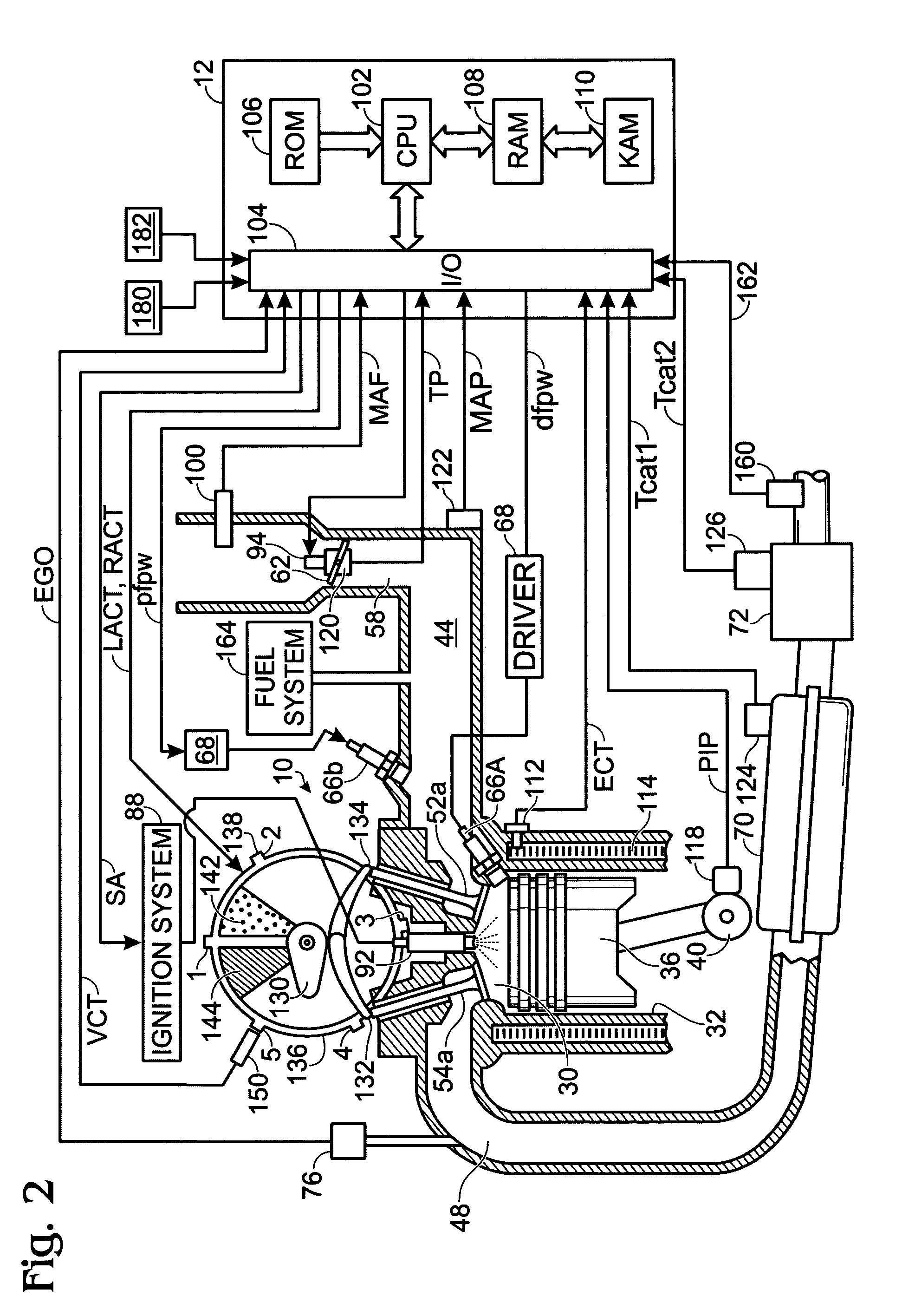 Engine with water and/or ethanol direct injection plus gas port fuel injectors