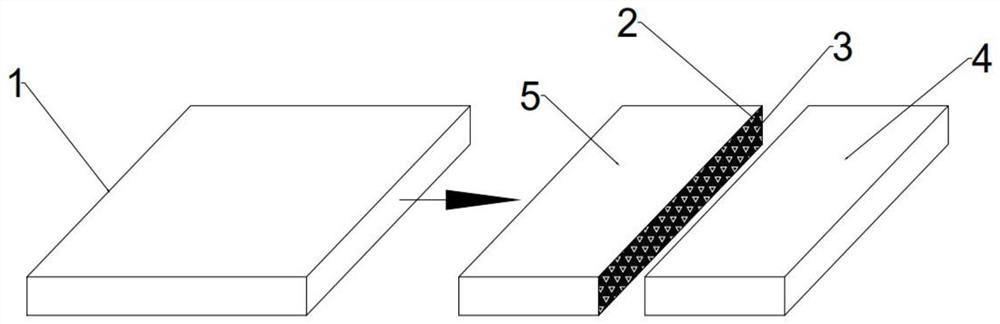 Effect evaluation experiment method for repairing steel bridge pavement pit slot by asphalt brick induction heating