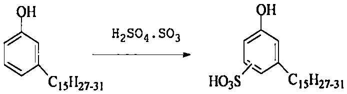 Anacardol surfactant containing trisiloxane and amidogen and preparation method thereof