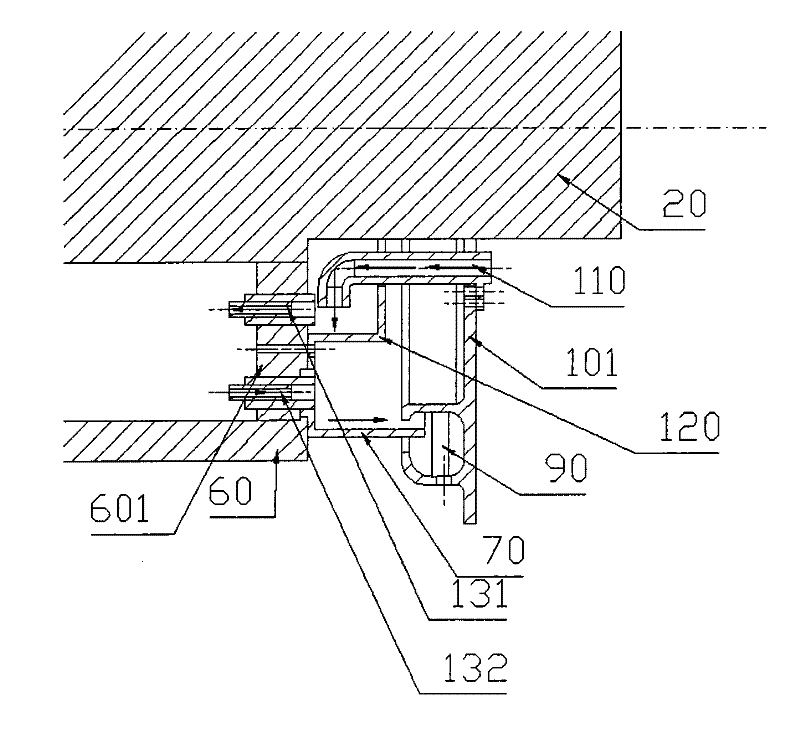 Evaporation cooling construction for turbine generator rotor winding