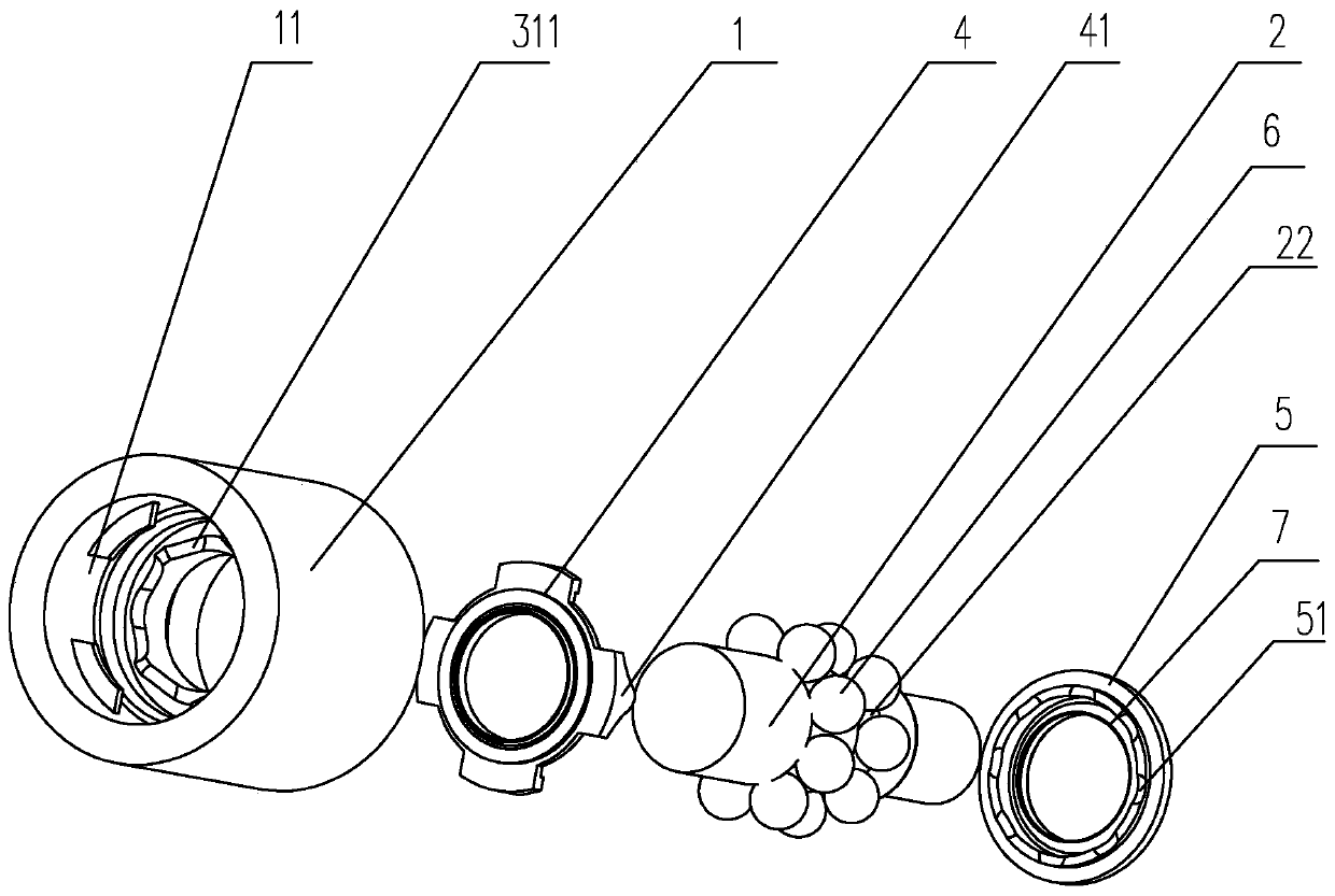 Water pump bearing with double-row balls