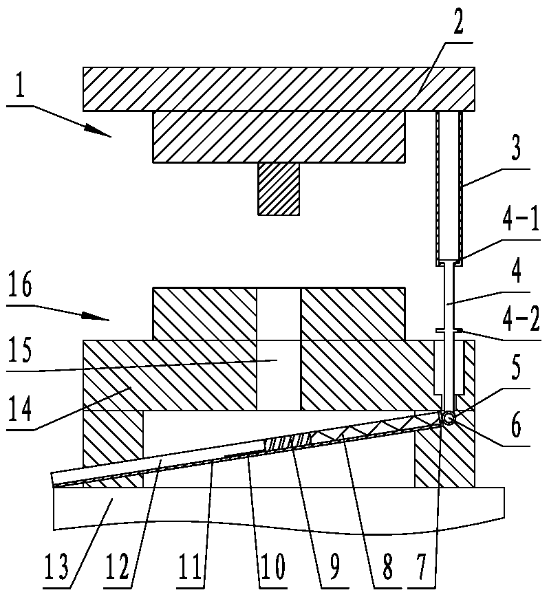 Stamping waste export device