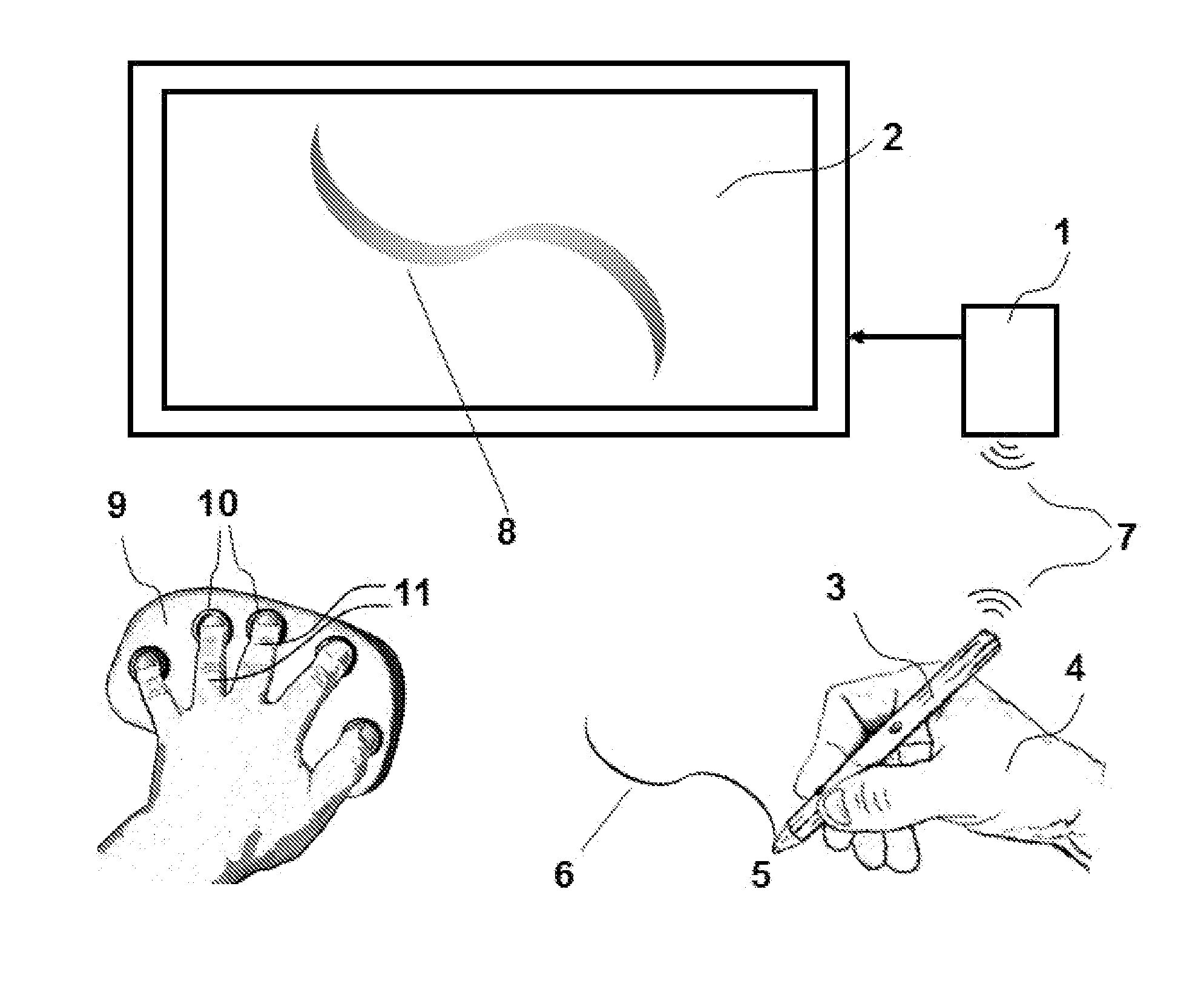 System and method for digital recording of handpainted, handdrawn and handwritten information