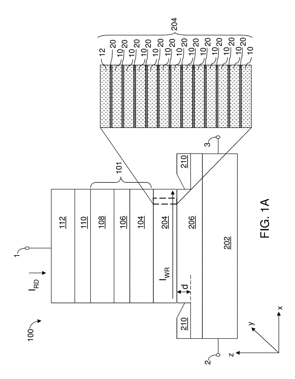 Spin orbit torque magnetoresistive random access memory containing composite spin hall effect layer including beta phase tungsten