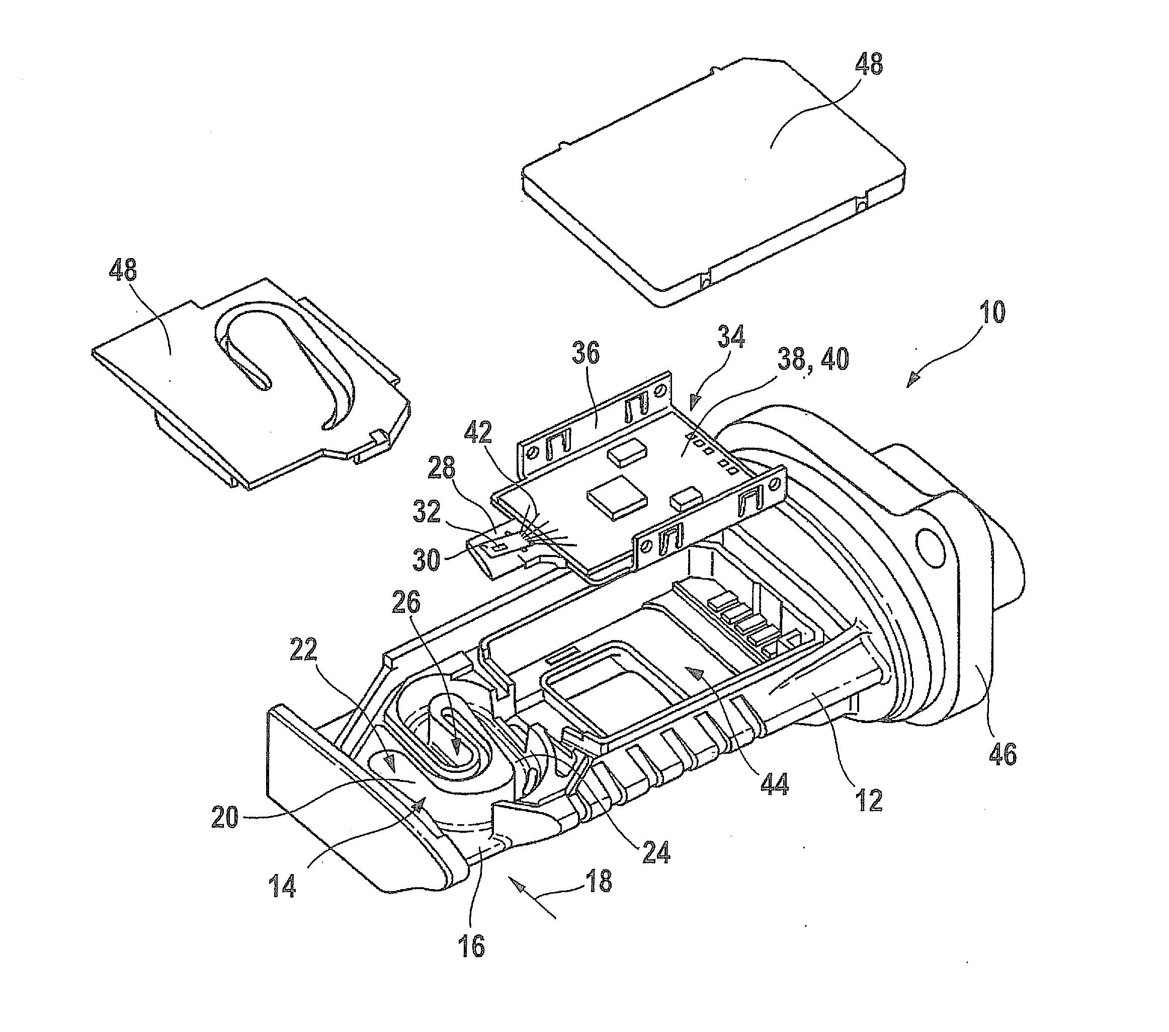 Sensor system for determining at least one flow property of a fluid medium flowing in a main flow direction