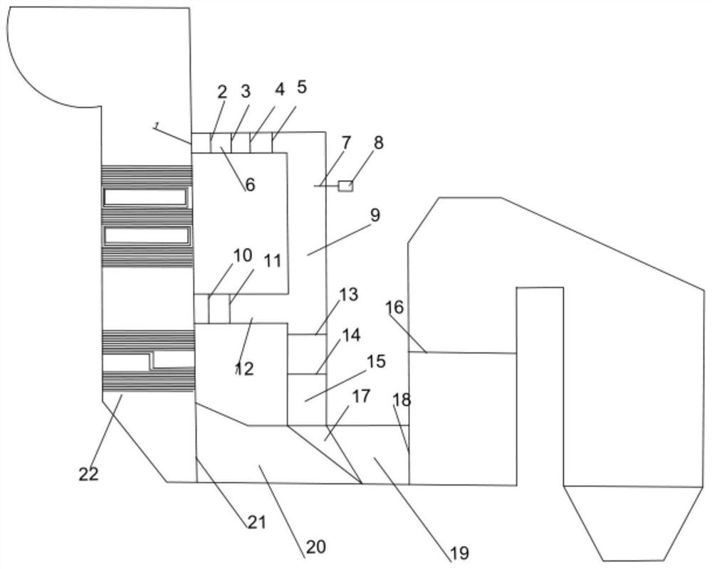 Flue gas denitration system and method for boiler under full-load working condition