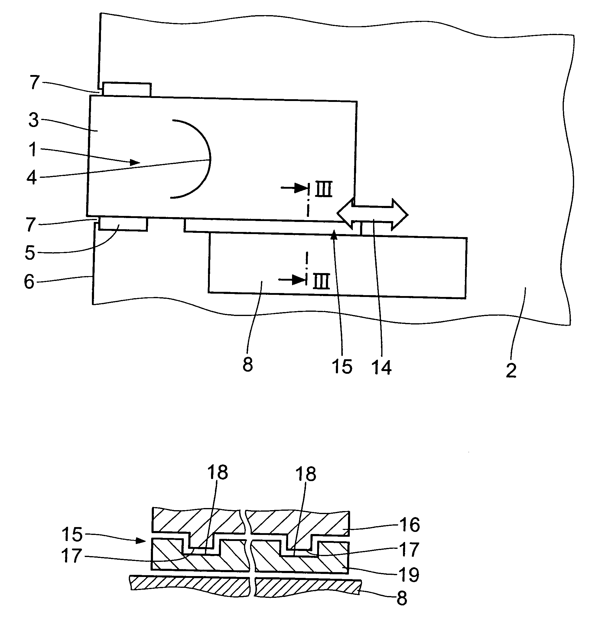Vehicle headlight housing connection structure