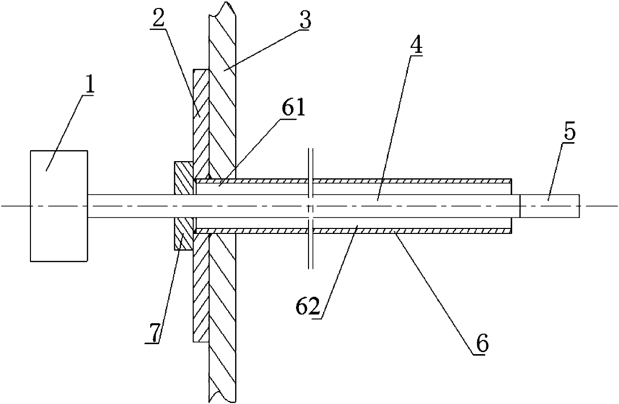 Plug-in thermal gas mass flow meter capable of resisting vibration