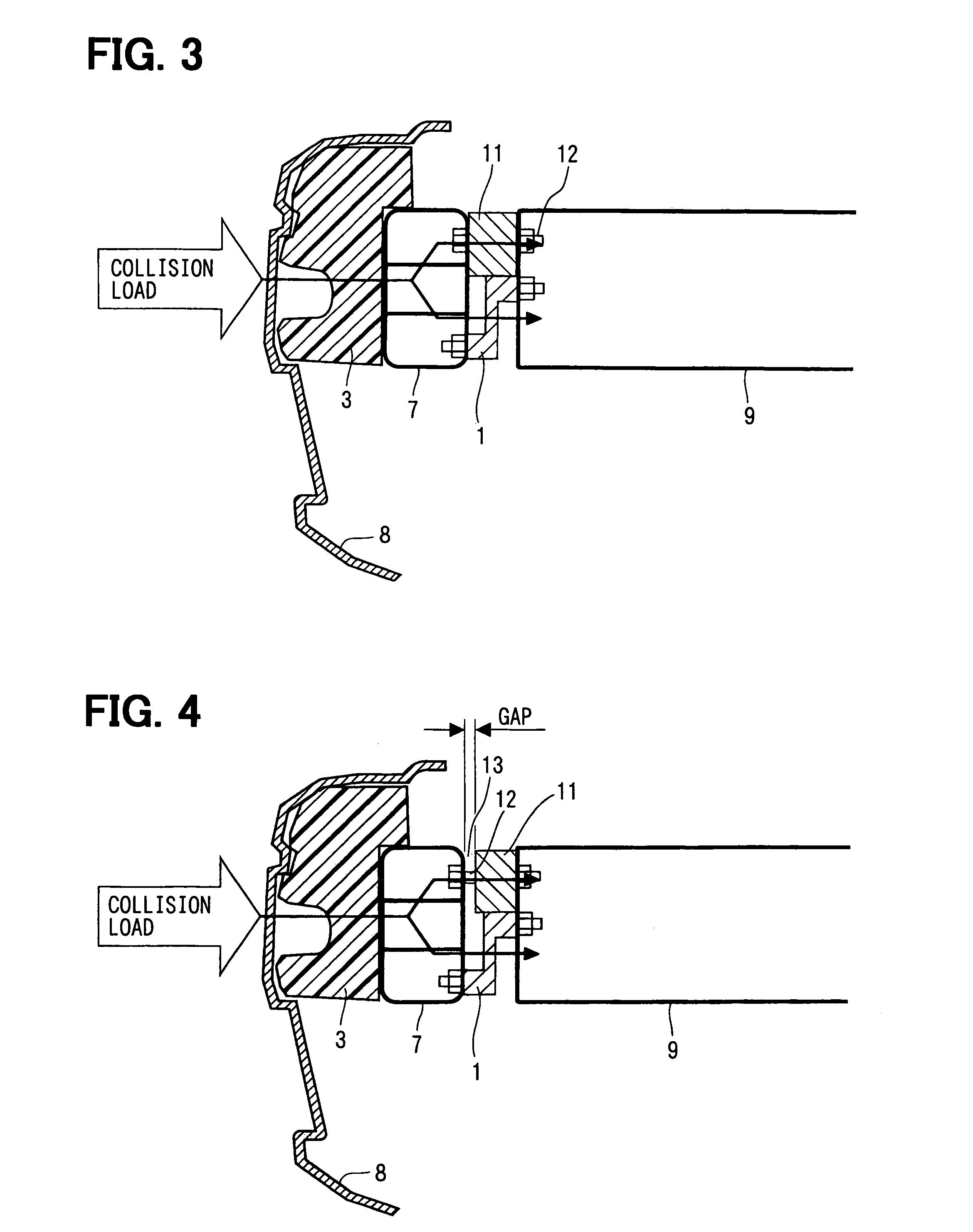 Collision detection system for vehicle