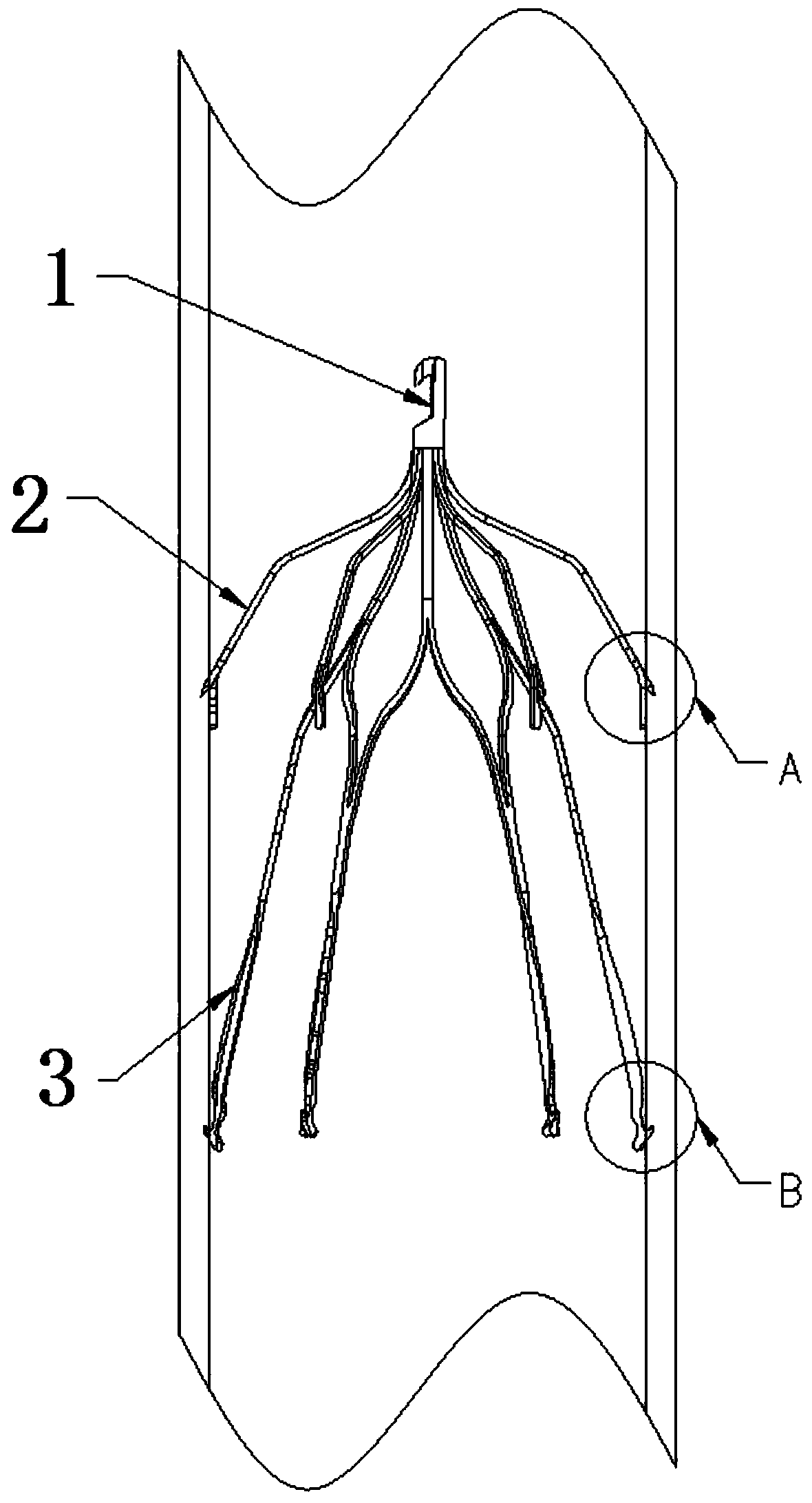 Recoverable filter and filter pushing device