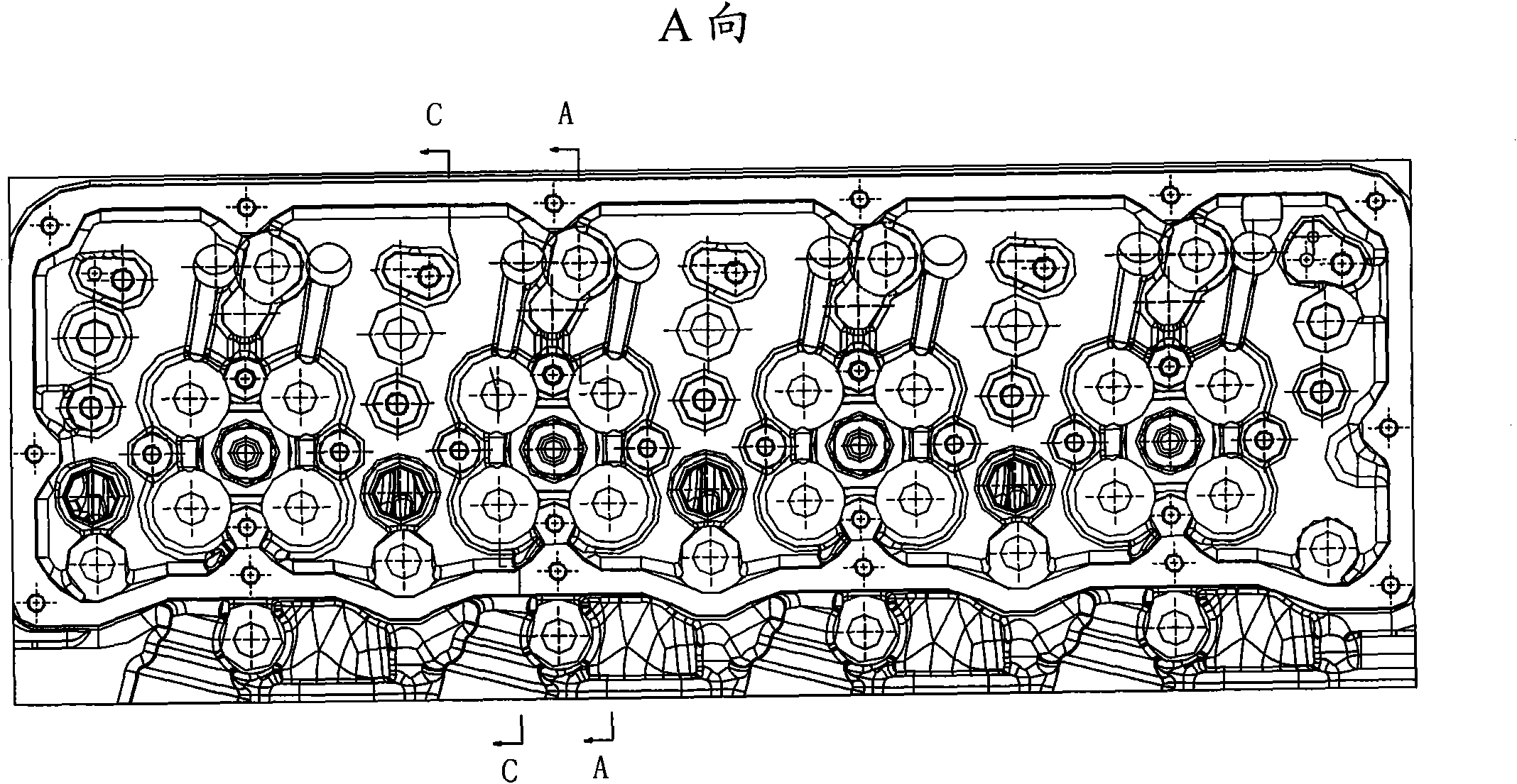 Diesel engine cylinder head