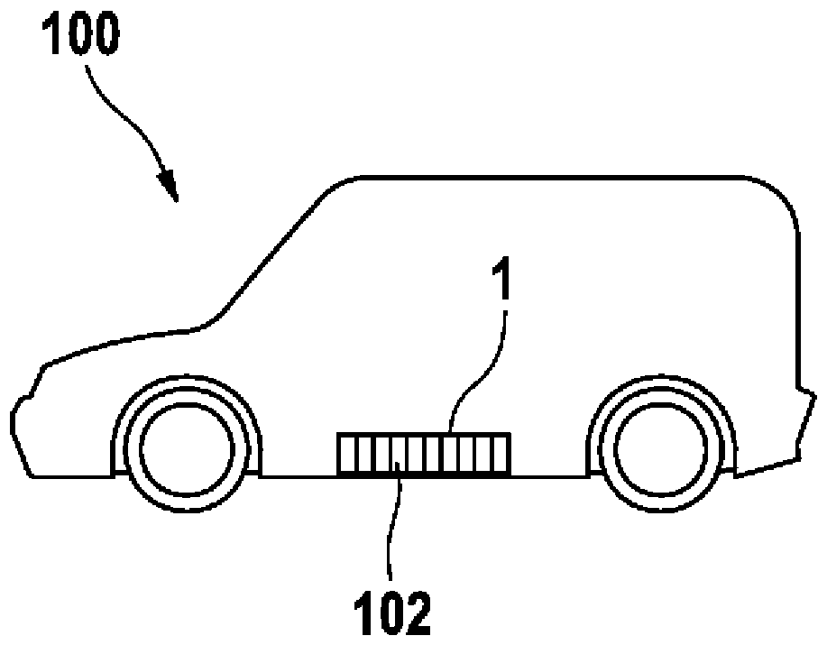 Battery unit with cover fixed in housing by gluing