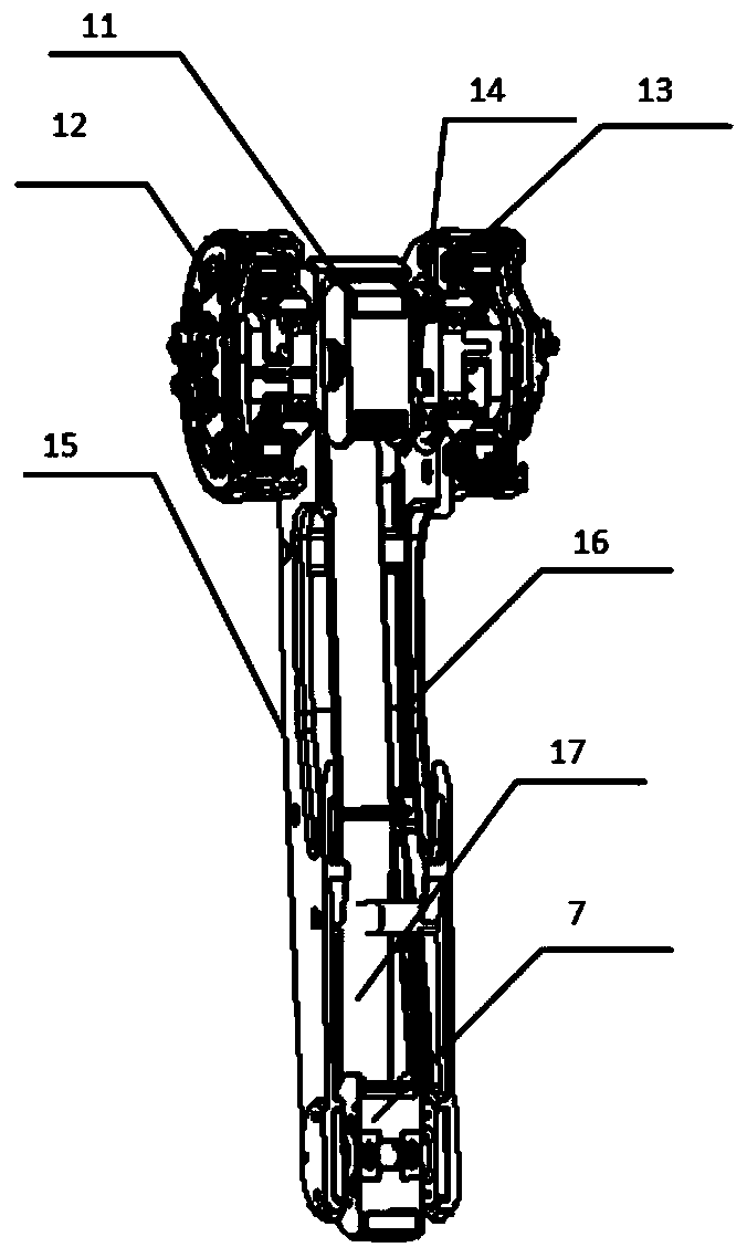 Multi-degree-of-freedom light single-leg mechanism