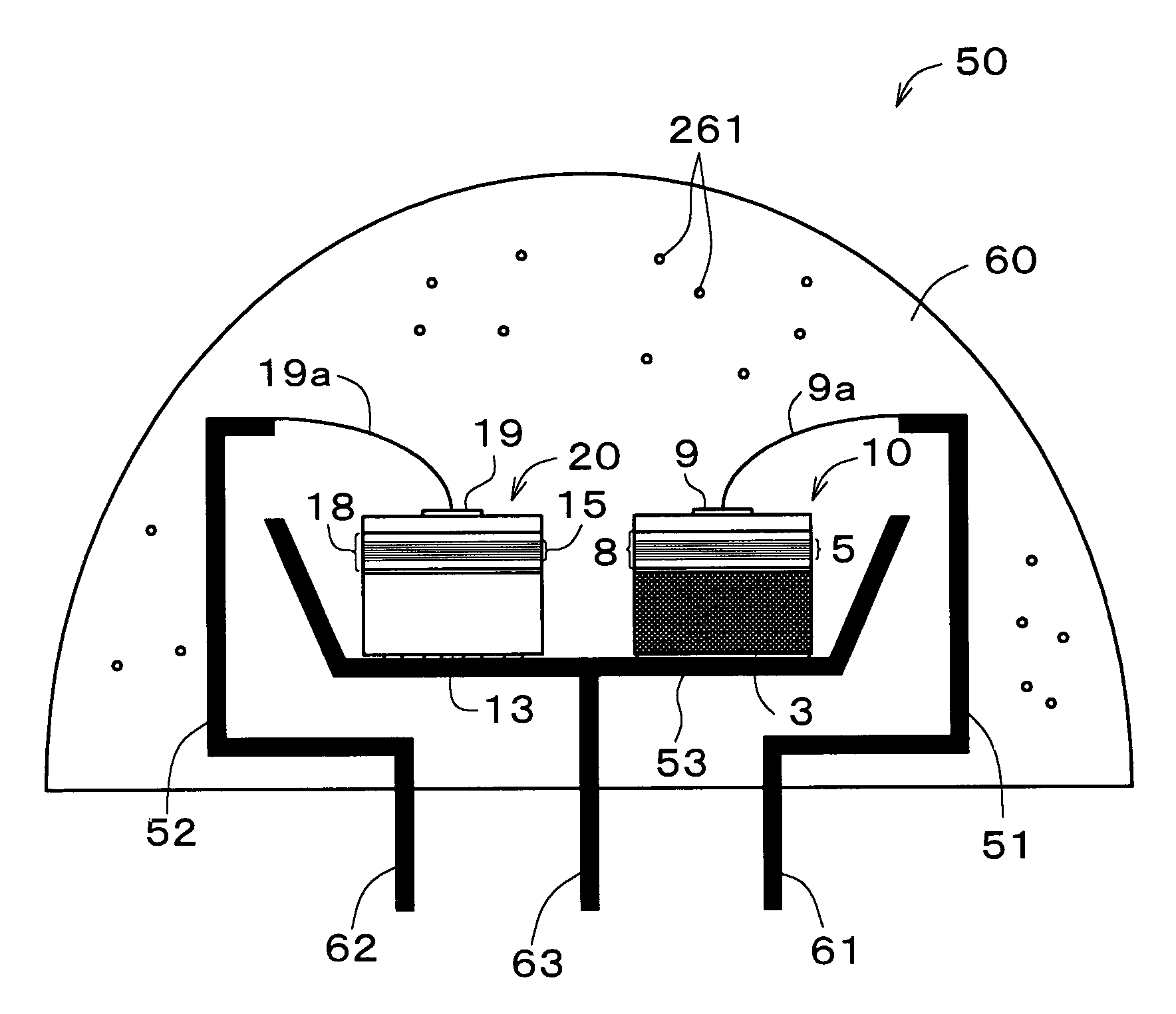 Light emitting device having a pseudo-continuous spectrum and lighting apparatus using the same