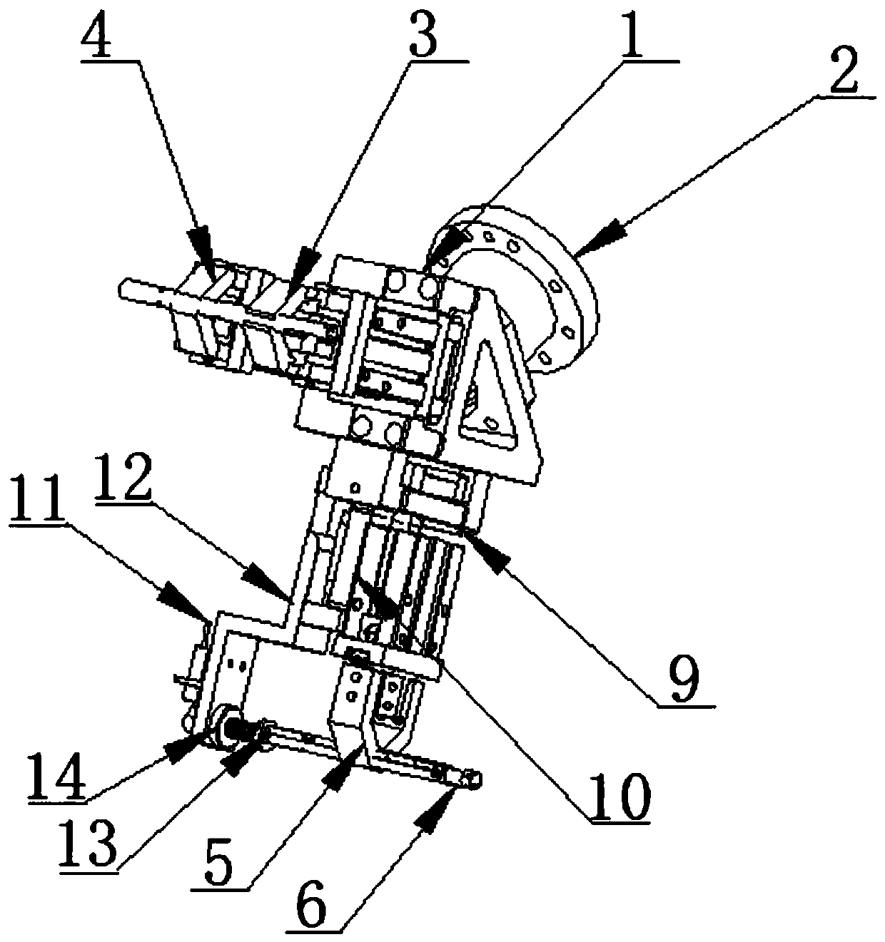 Clamping jaw mechanism for round tube loading and unloading