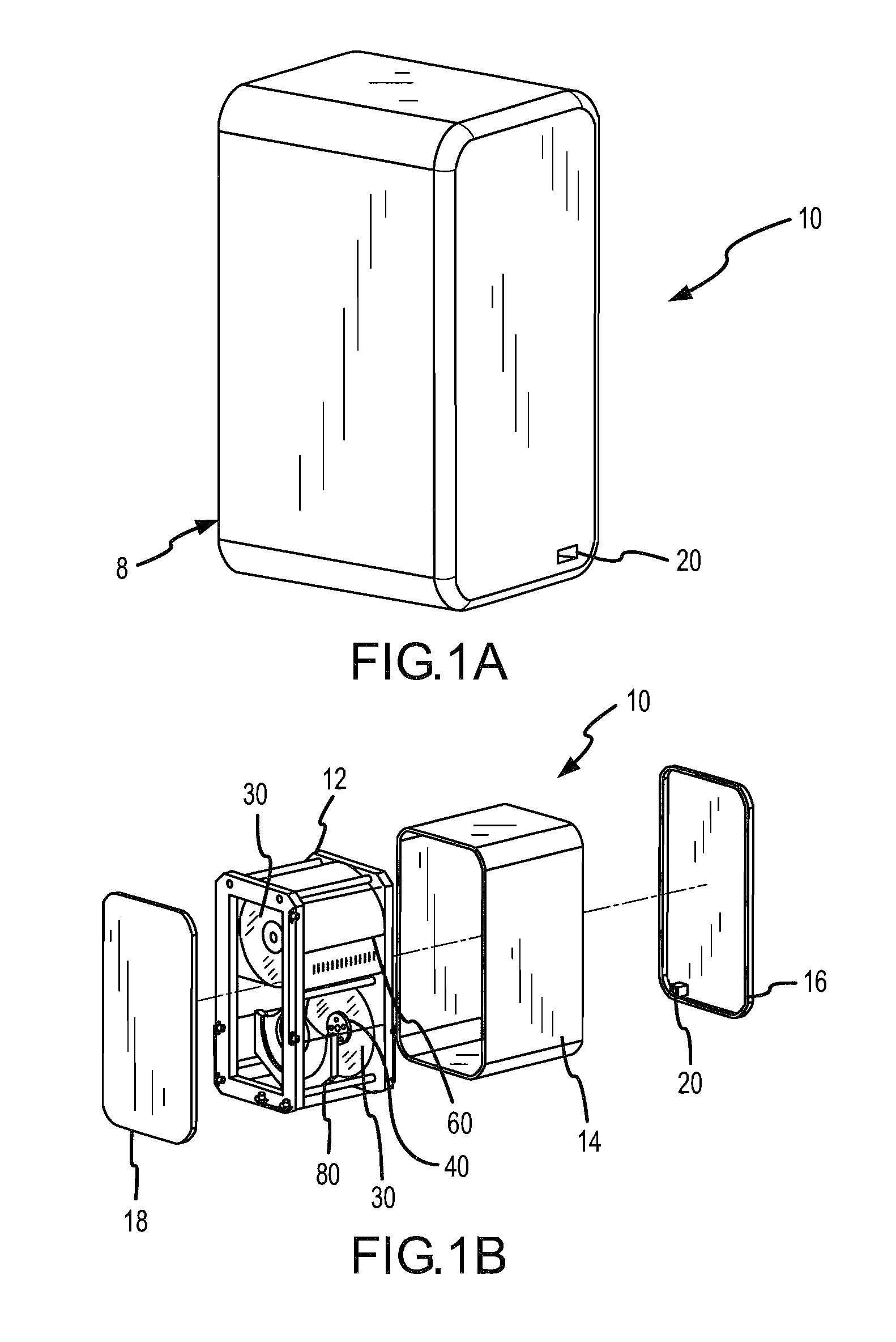 Data storage device with hard drive and interchangeable data storage disks