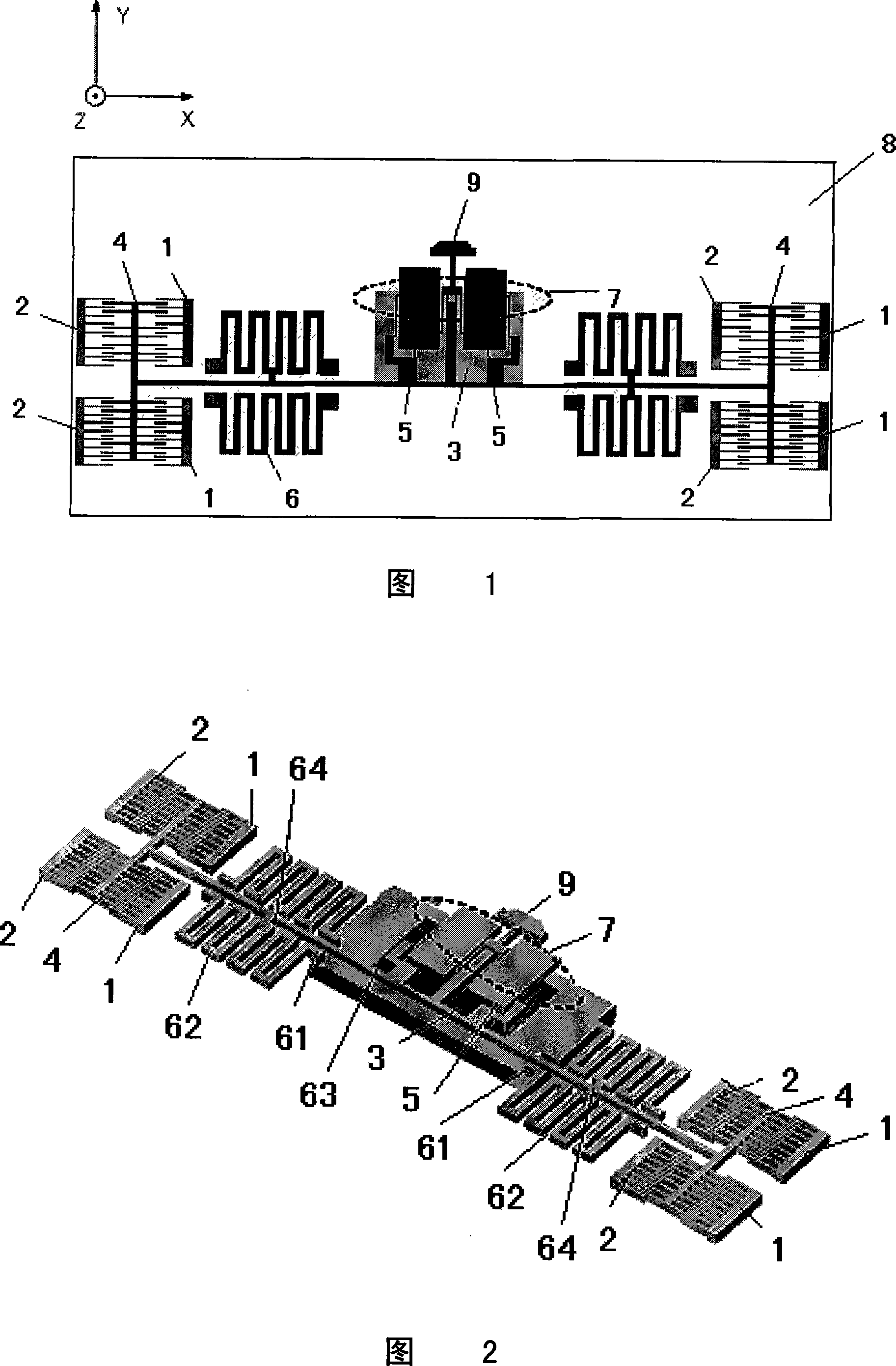Micro-drive structure for implementing coplane and off-plane movement