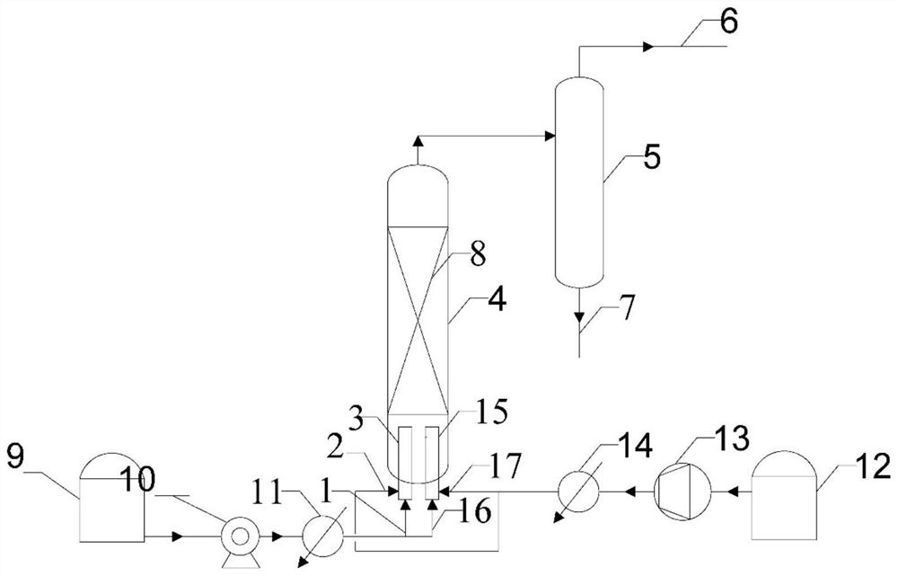 Ascending type fixed bed oil product hydrogenation micro-interface enhanced reaction system