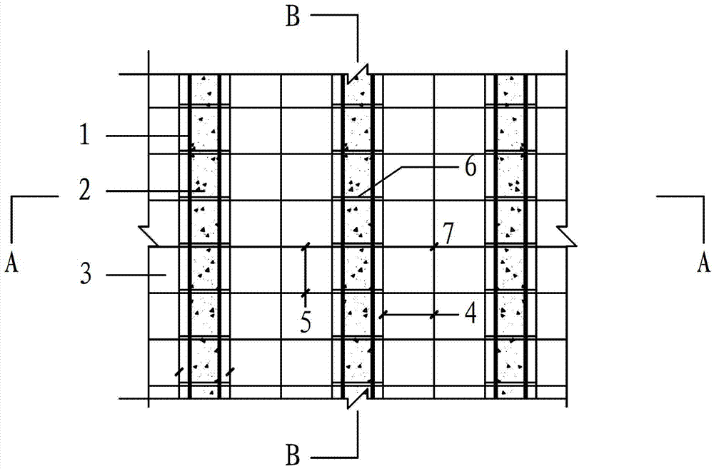 Concrete-filled steel tube combined shear wall and construction process thereof