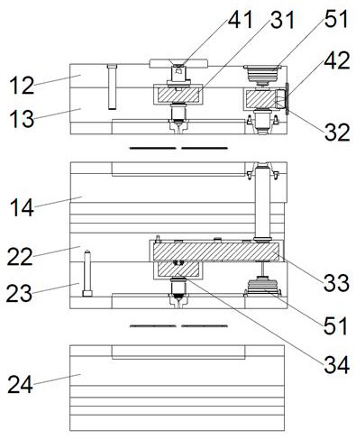 A Hot Runner System for Double-nozzle Laminated Mold