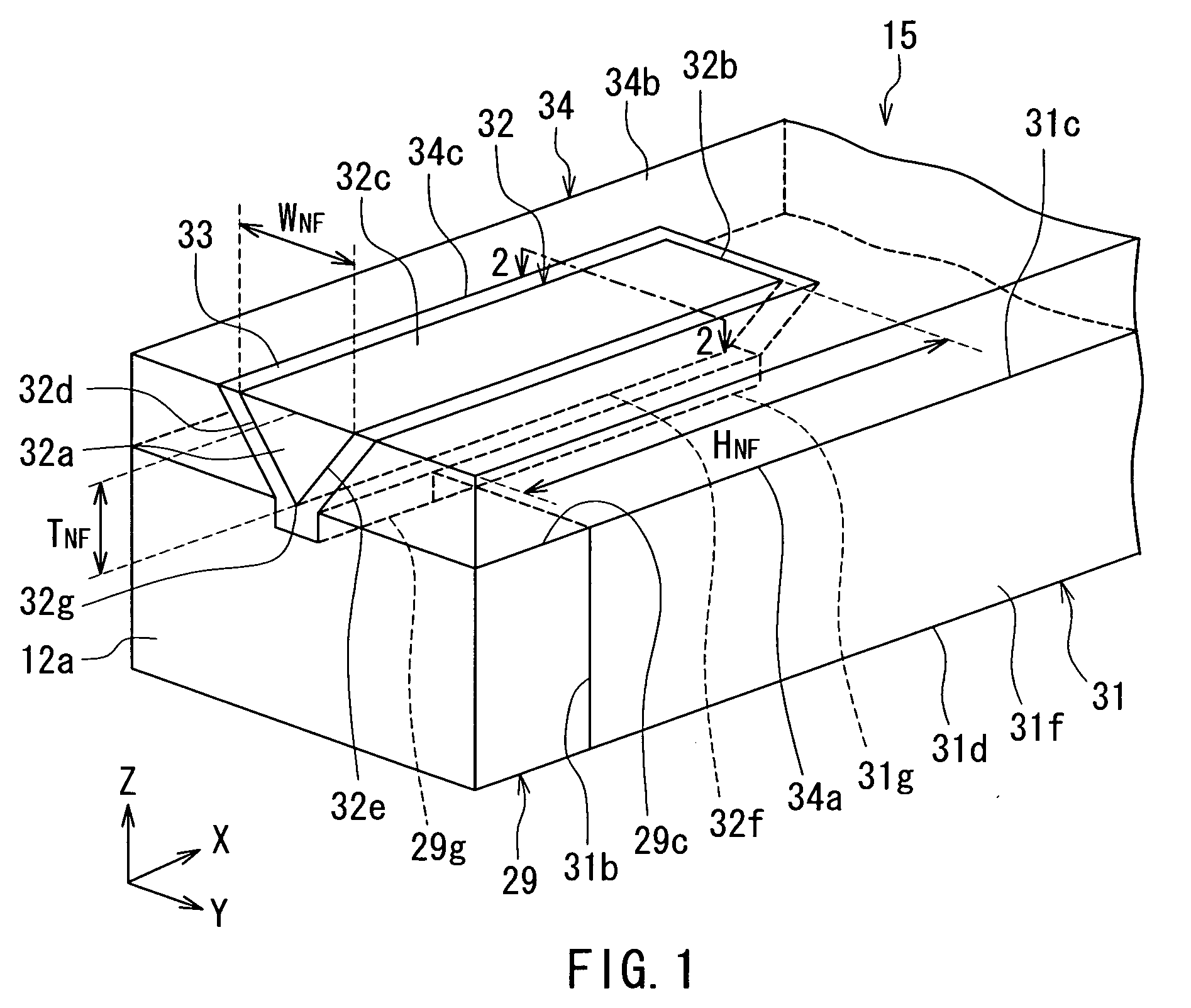 Near-field light generating device including near-field light generating element with edge part opposed to waveguide