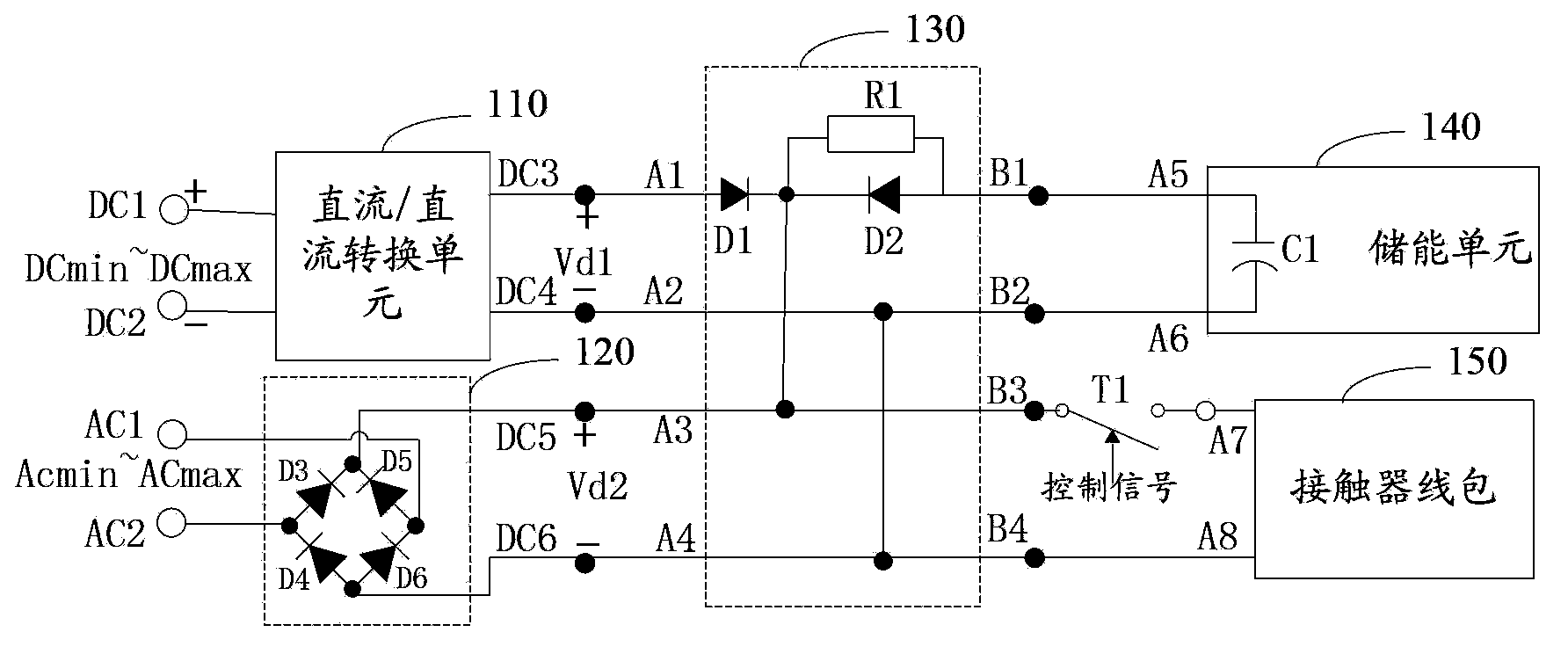 Power supply circuit of contactor coil