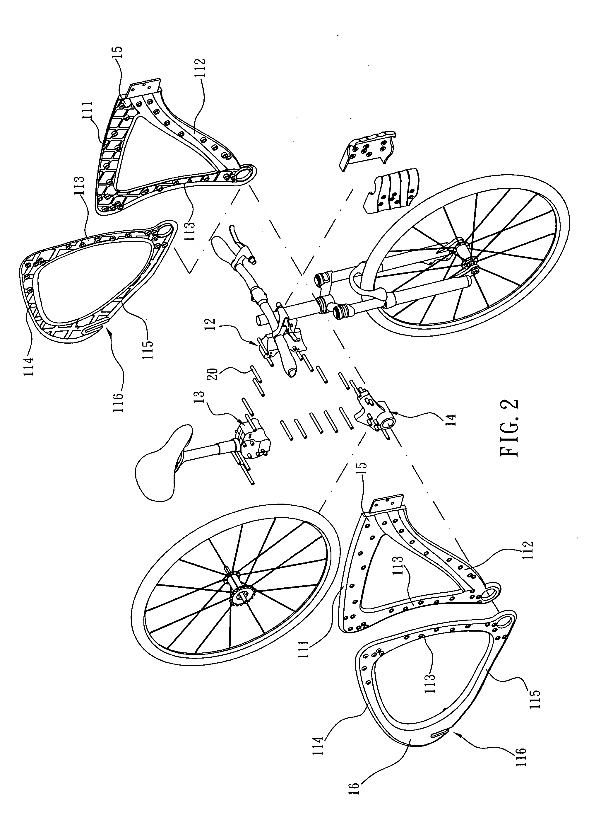 Modulized bicycle frame