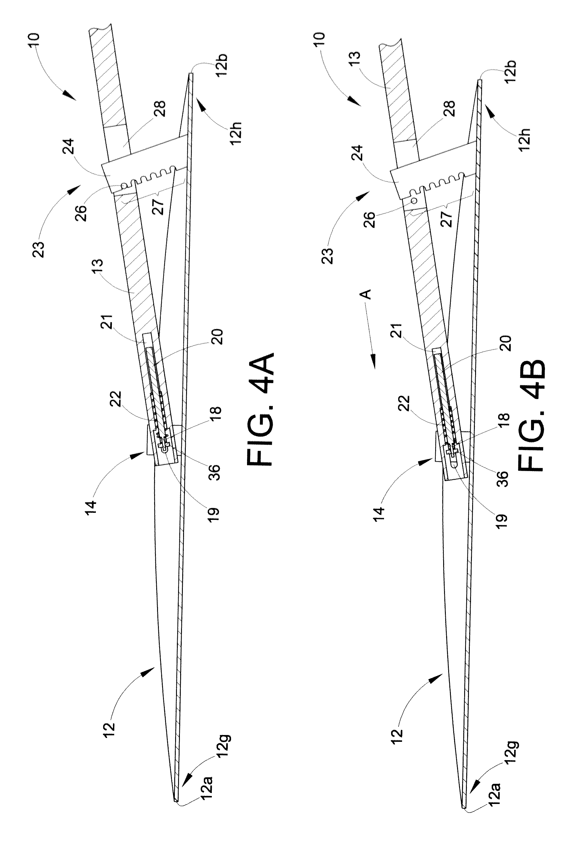 Pitch adjustable bi-directional shovel