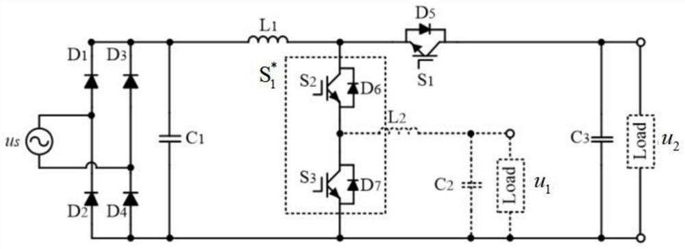 A boost PFC converter with integrated buck-boost output and its control method
