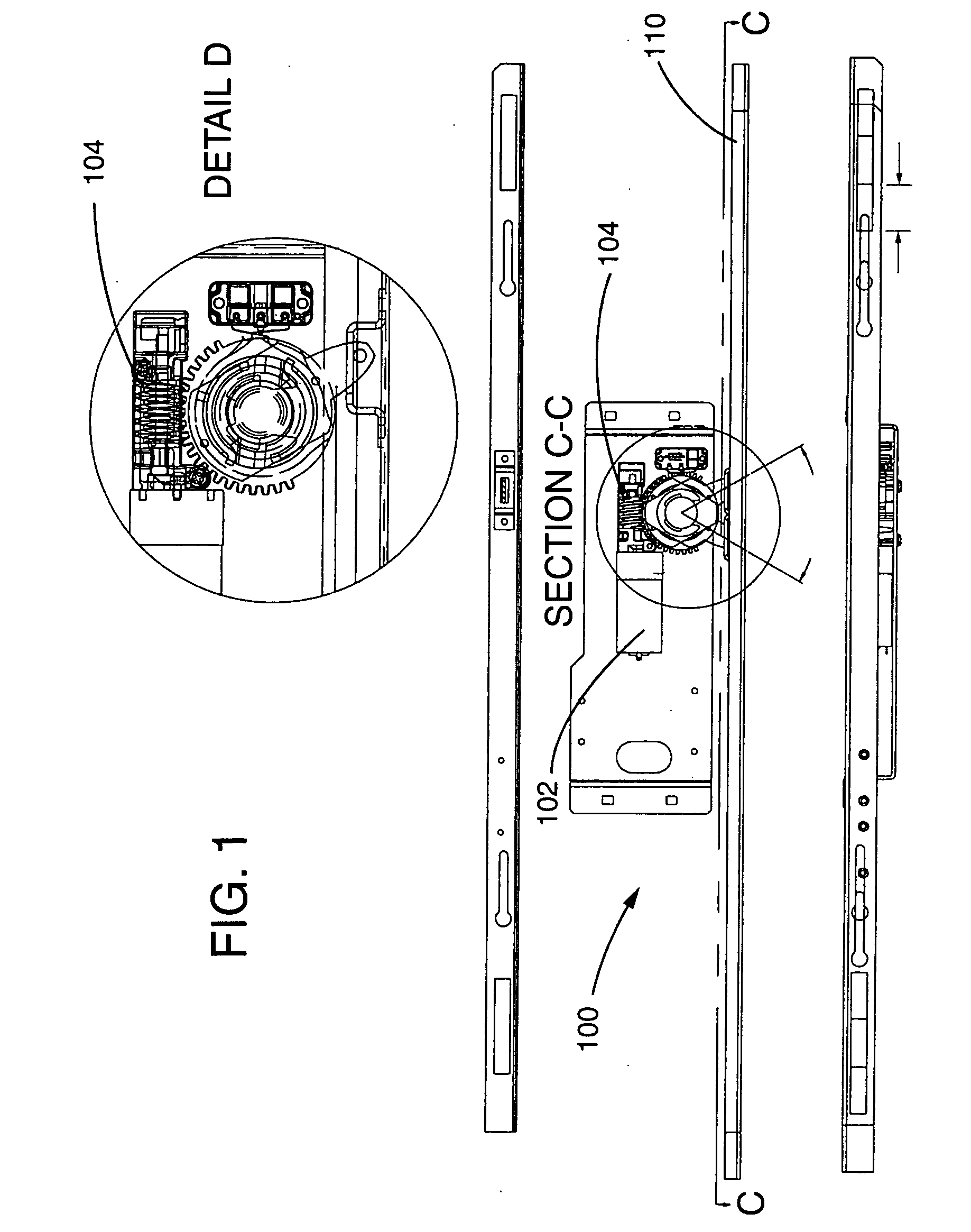 Vending-machine lock with motor-controlled slide-bar and hook mechanism