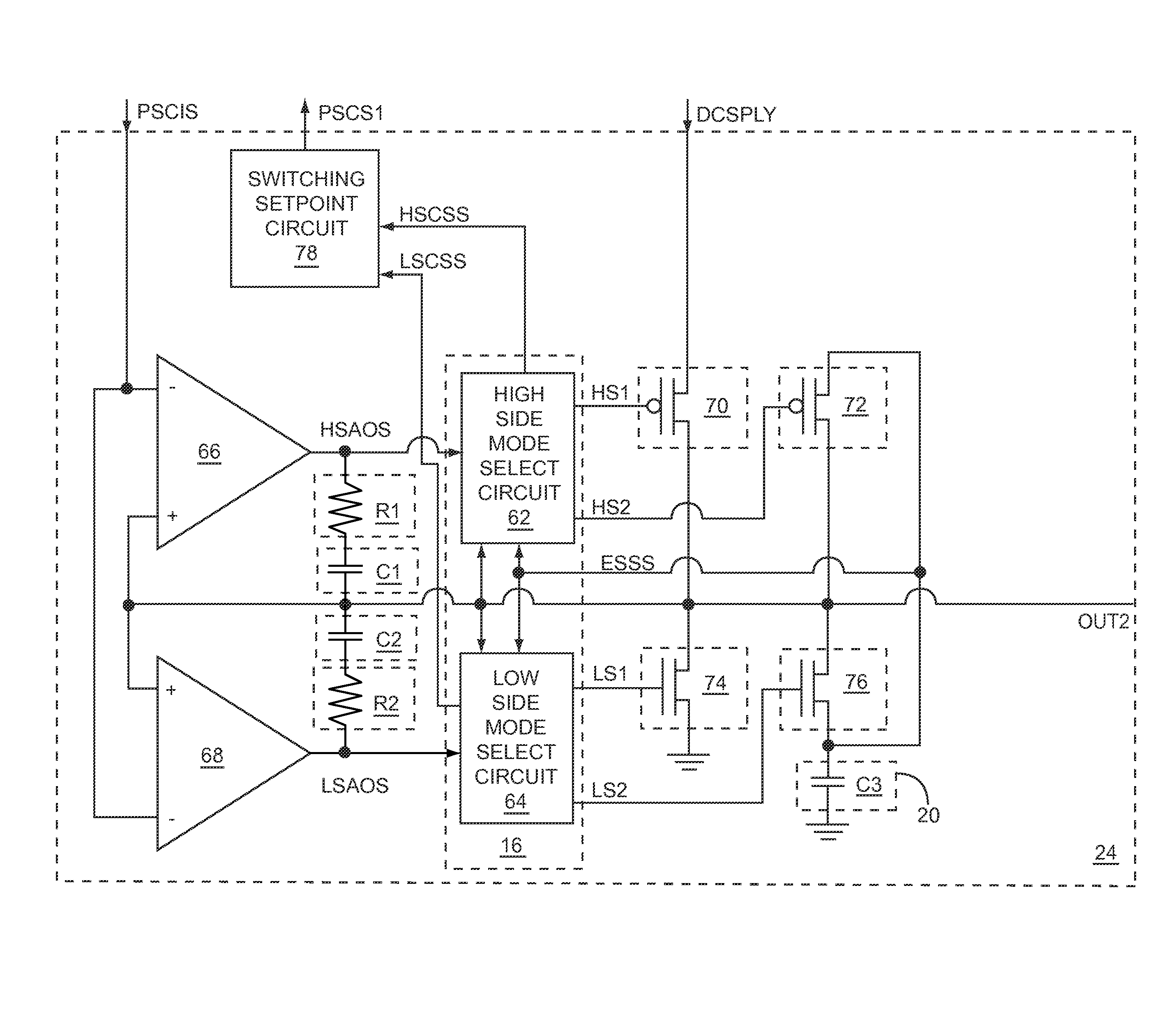 High-efficiency power supply for a modulated load